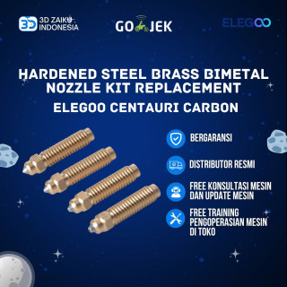 Original ELEGOO Centauri Carbon Hardened Steel Brass Bimetal Nozzle Kit Replacement